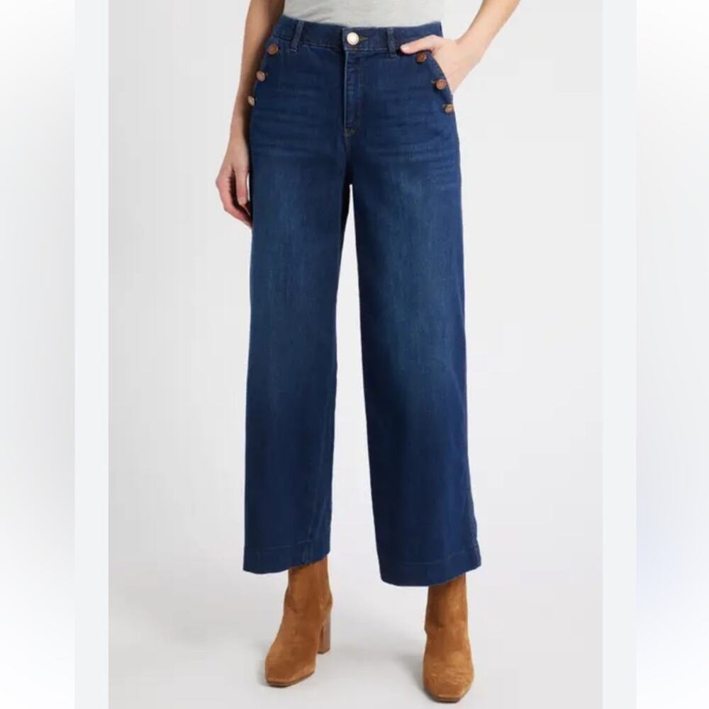 Wit & Wisdom Dark Blue Wide Leg Jeans